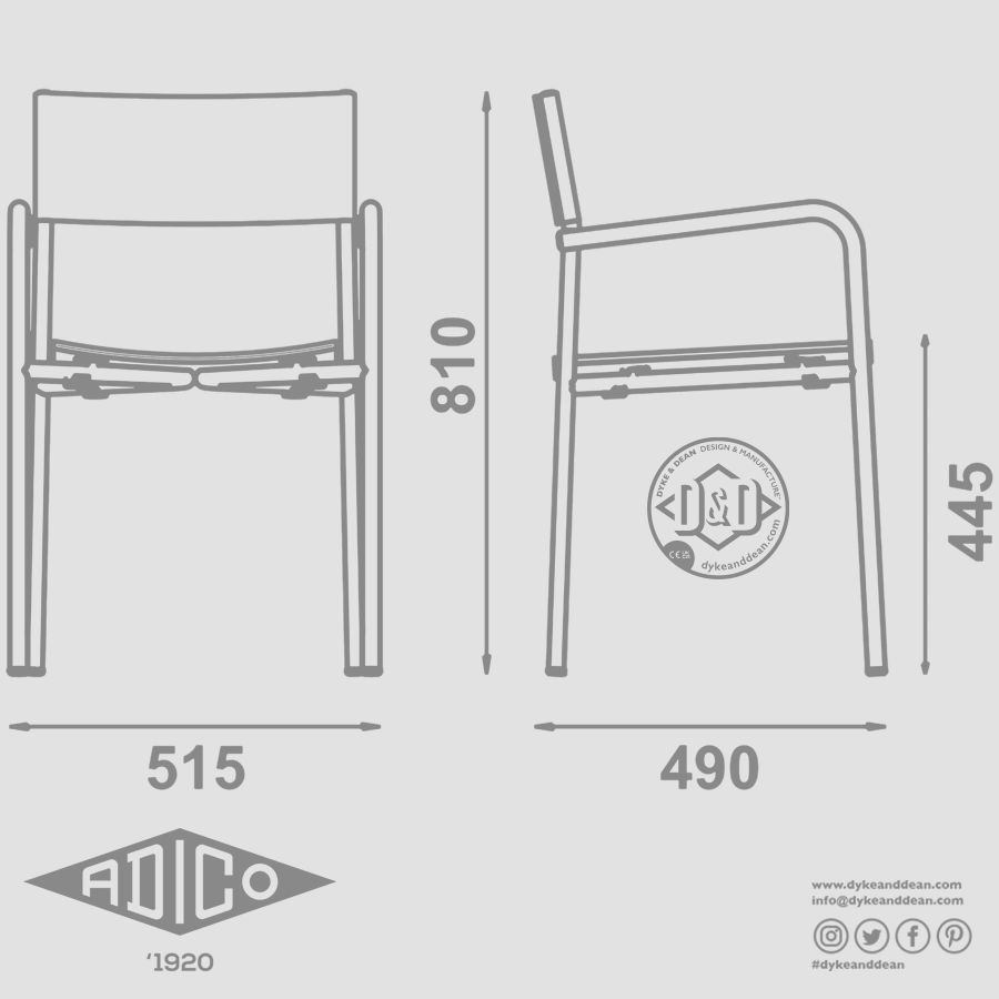 ADICO REALIZADOR STACKING CHAIR - DYKE & DEAN