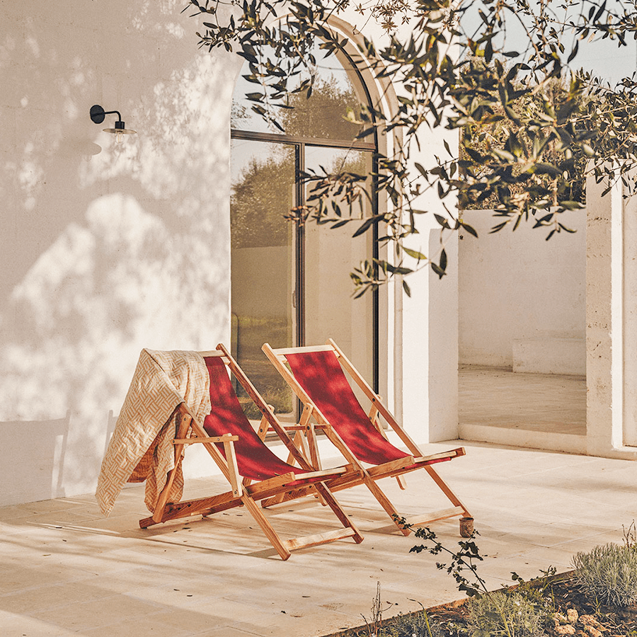 ARMLESS DECK CHAIR STRIPED COLOURS - DYKE & DEAN