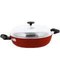 BAKELITE HANDLE NON-STICK POT WITH LID RED - DYKE & DEAN