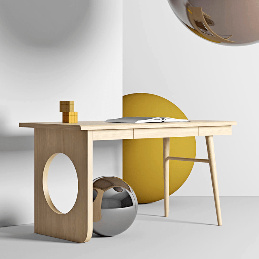 BAU DESK OAK - DYKE & DEAN