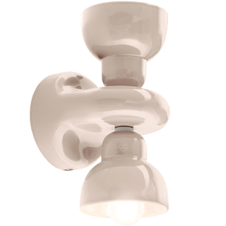 BERIMBAU CERAMIC DOUBLE SHADE WALL LAMP - DYKE & DEAN