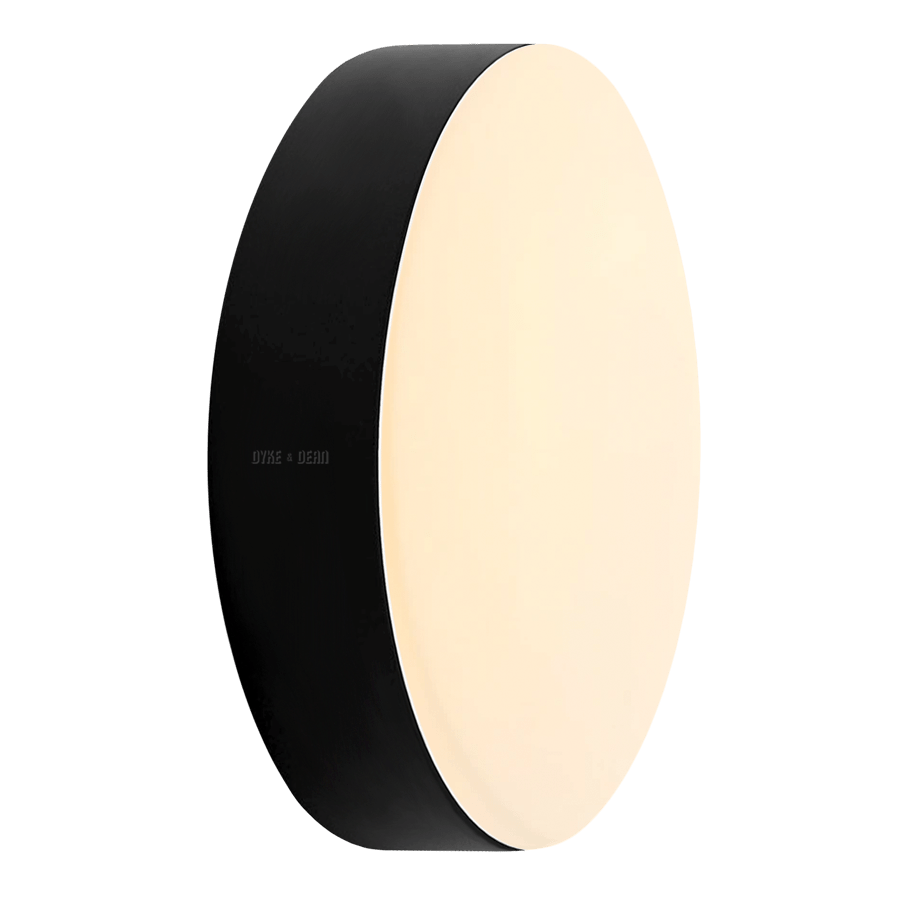 BLACK DISC WALL & CEILING LIGHT 445MM - DYKE & DEAN