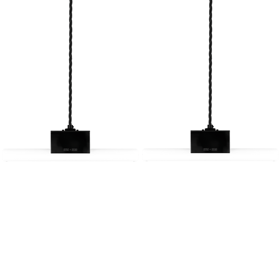 BLACK PEG TUBE PENDANT - DYKE & DEAN