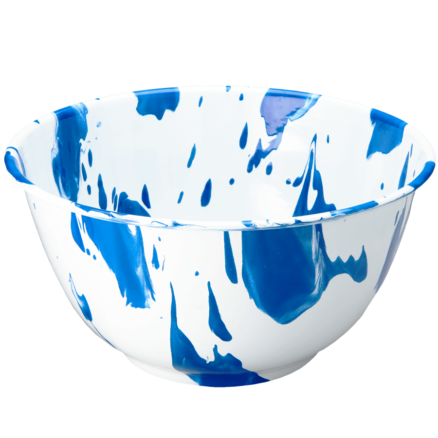 BLUE & WHITE SLIP ENAMELWARE SALAD BOWL - KITCHENWARE - DYKE & DEAN  - Homewares | Lighting | Modern Home Furnishings