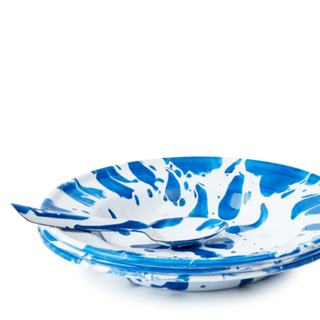 BLUE & WHITE SLIP ENAMELWARE SALAD PLATE - KITCHENWARE - DYKE & DEAN  - Homewares | Lighting | Modern Home Furnishings