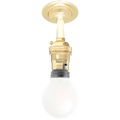 BRASS FIXED EXTENDED BAYONET WALL BULB HOLDER - DYKE & DEAN