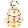 BRASS PLATED HOOKED E27 BULB HOLDER - DYKE & DEAN