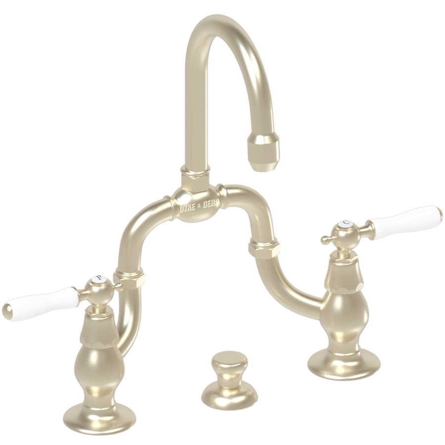 BRIDGE SINK MIXER PORCELAIN LEVER TAPS - BATHROOM - DYKE & DEAN  - Homewares | Lighting | Modern Home Furnishings