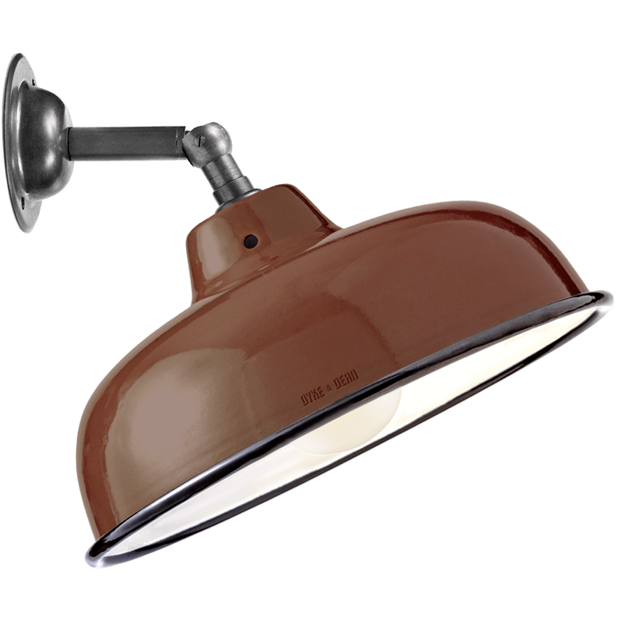 BROWN NECK VENT SHADE WALL LAMP - DYKE & DEAN