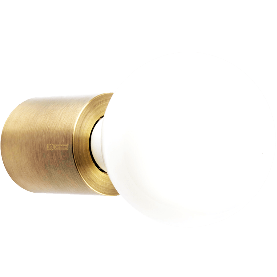 BRUSHED BRASS CYLINDER LAMP - DYKE & DEAN