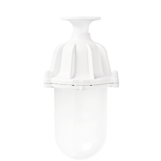 CAST LANTERN PENDANT WHITE FROSTED FIXED - DYKE & DEAN