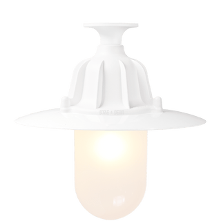 CAST LANTERN PENDANT WHITE FROSTED FIXED - DYKE & DEAN