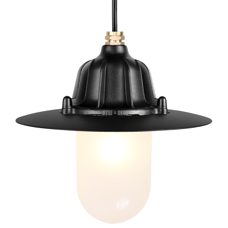 CAST SHADE LANTERN BLACK FROSTED - DYKE & DEAN