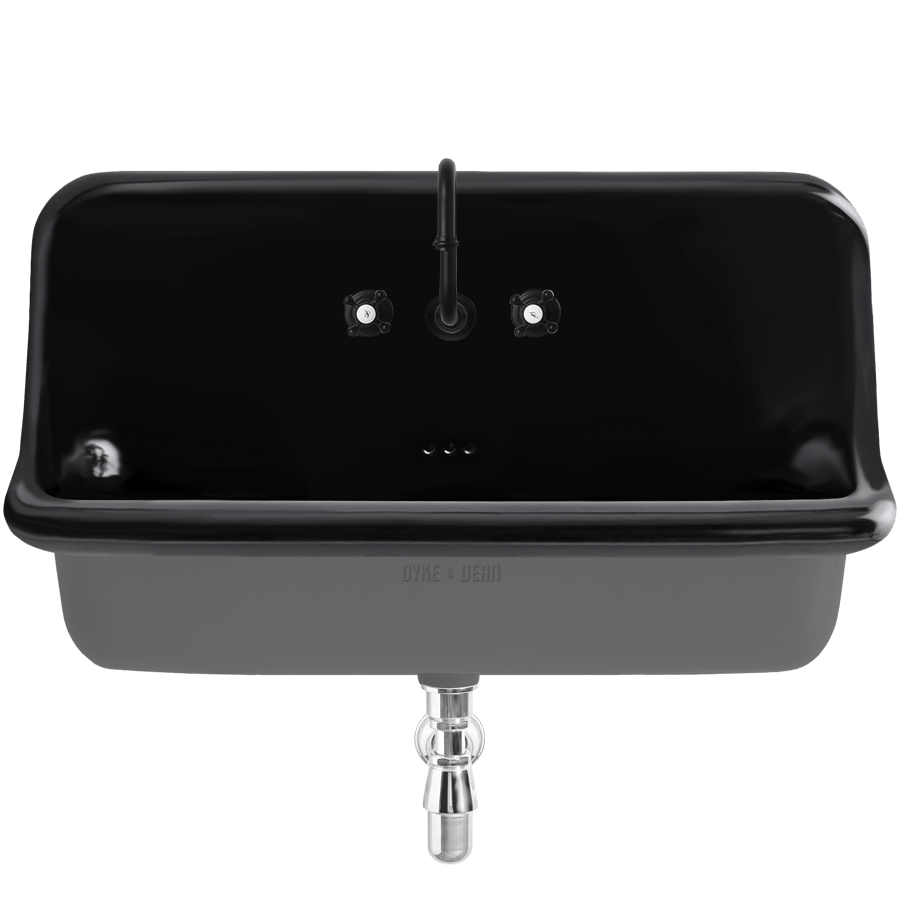 CERAMIC MOUNTED LARGE SINK WITH COLOUR OPTIONS - DYKE & DEAN