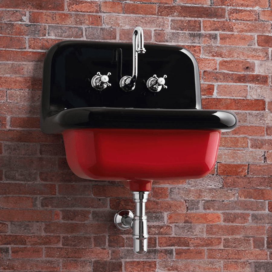 CERAMIC MOUNTED SMALL SINK WITH COLOUR OPTIONS - DYKE & DEAN