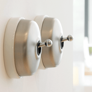 CHROME 2 WAY TOGGLE WALL SWITCH - DYKE & DEAN