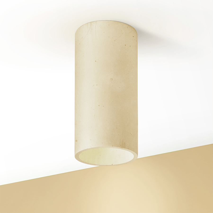 CONCRETE CYLINDER CEILING YELLOW - DYKE & DEAN