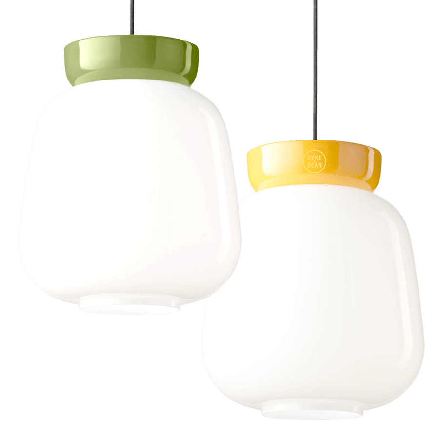 CORCOVADO CERAMIC GLASS PENDANT SHADE LAMP - DYKE & DEAN