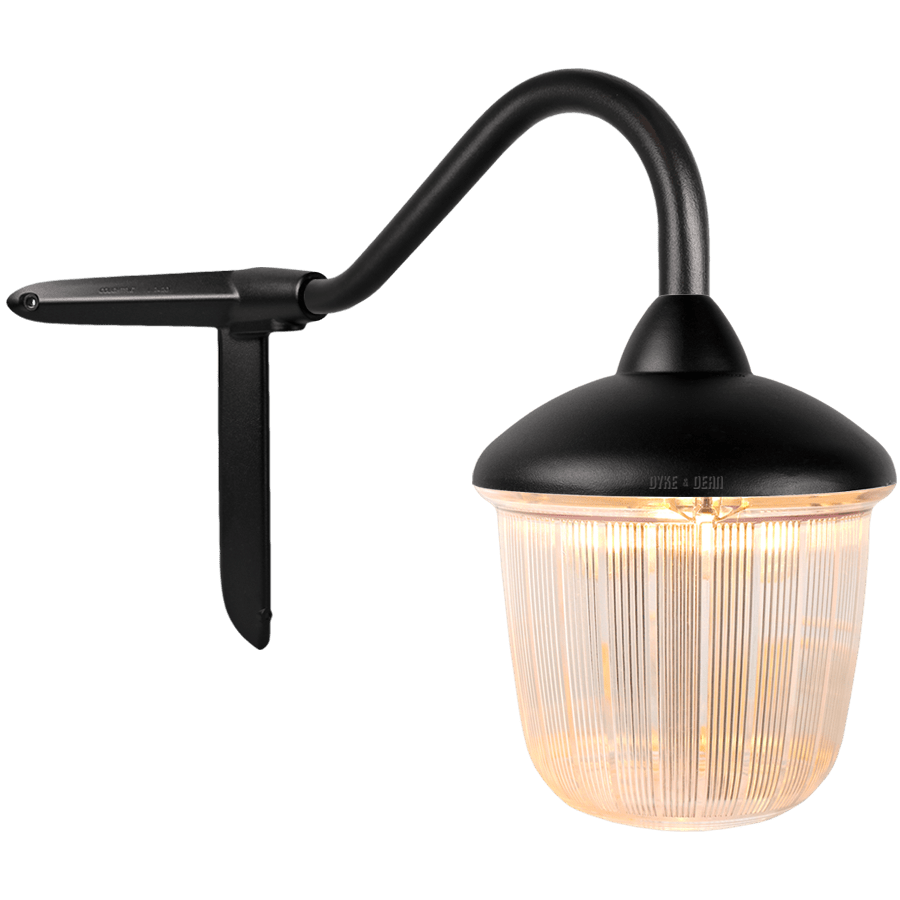 CORNER SWAN NECK LANTERN BLACK RIBBED CASE - DYKE & DEAN