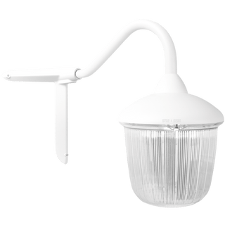 CORNER SWAN NECK LANTERN WHITE RIBBED CASE - DYKE & DEAN