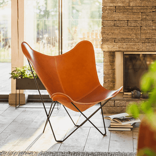 CUERO BUTTERFLY CHAIR POLO LEATHER - DYKE & DEAN