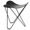 CUERO FLYING GOOSE STOOL BLACK LEATHER - DYKE & DEAN