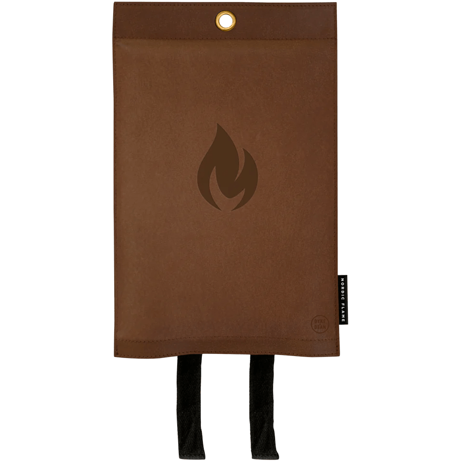 DARK LEATHER FIRE BLANKET - DYKE & DEAN