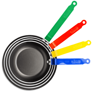 DE BUYER CHOC FRYING PANS RED HANDLES - DYKE & DEAN