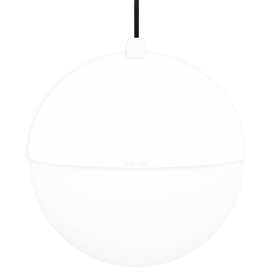 DOME CAPPED OPAL GLOBE PENDANT WHITE 300MM - DYKE & DEAN