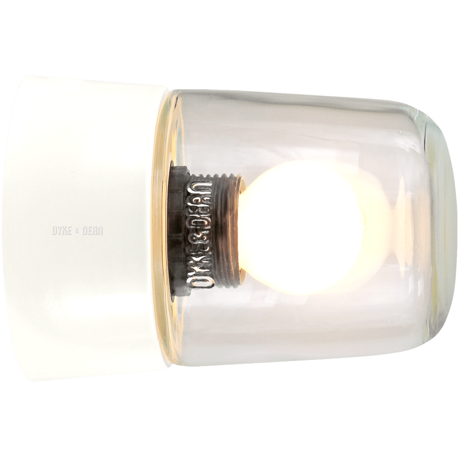 DUROPLAST CREAM REAR WIRED WALL & CEILING LIGHT - DYKE & DEAN