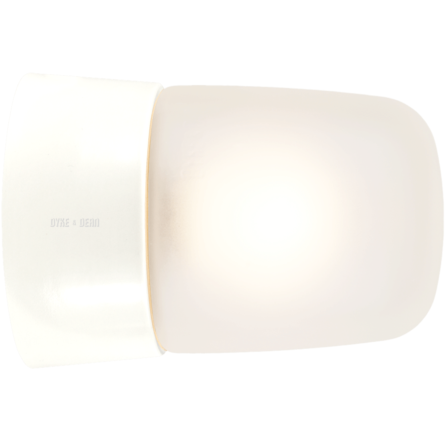 DUROPLAST CREAM REARWIRED WALL & CEILING LIGHT FROSTED - DYKE & DEAN