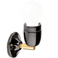 DYKE & DEAN BLACK CERAMIC LAMP BRASS ELBOW - DYKE & DEAN