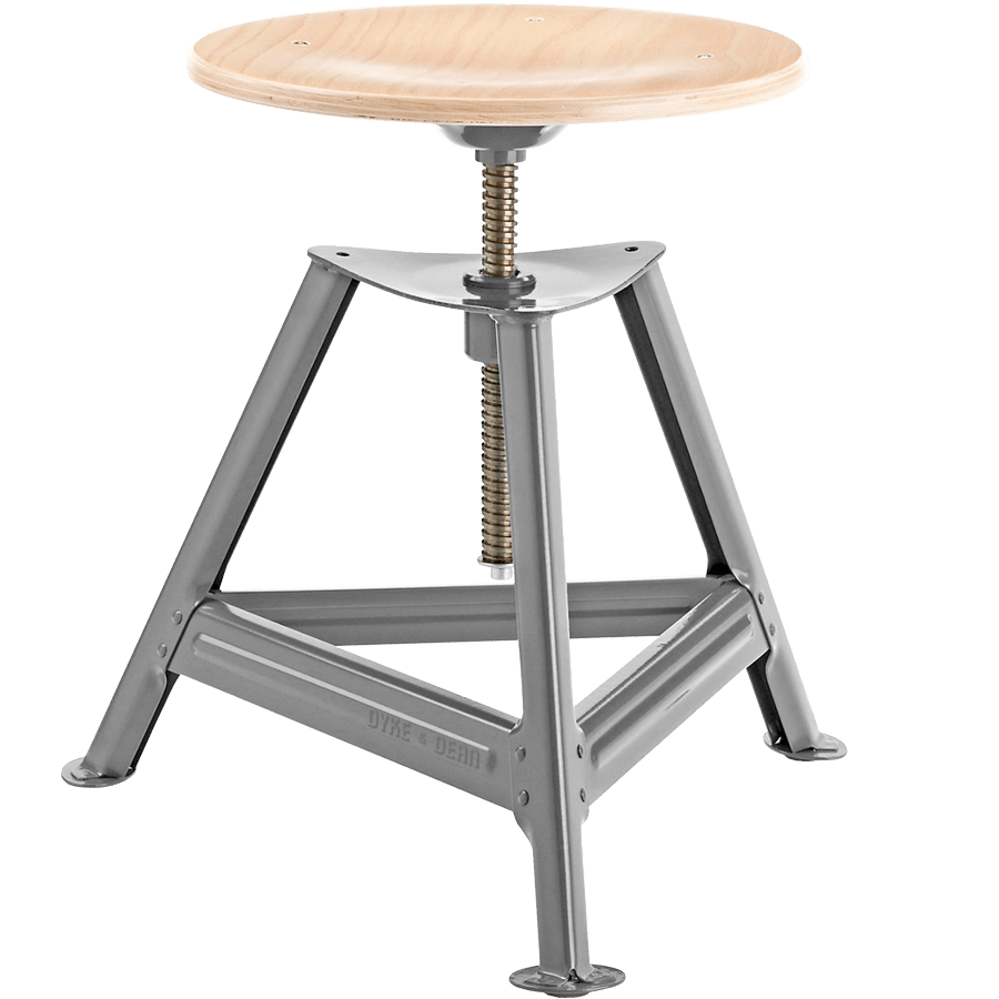 DYKE & DEAN SHOP SWIVEL STOOL - DYKE & DEAN