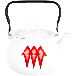 ENAMEL RED ARROW KETTLE - DYKE & DEAN