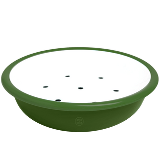 ENAMEL SOAP DISH GREEN - DYKE & DEAN