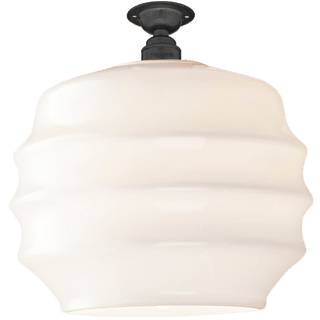 FIXED OPAL RIPPLE GLASS SHADE LARGE - DYKE & DEAN