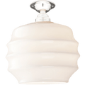 FIXED OPAL RIPPLE GLASS SHADE MEDIUM - DYKE & DEAN