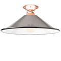 FIXED SMALL CHARCOAL ENAMEL CONE SHADE - DYKE & DEAN