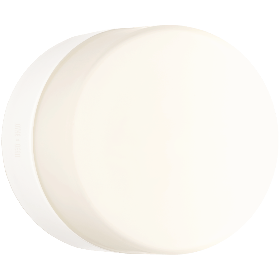 FLAT WHITE PORCELAIN WALL LIGHT IP54 - DYKE & DEAN