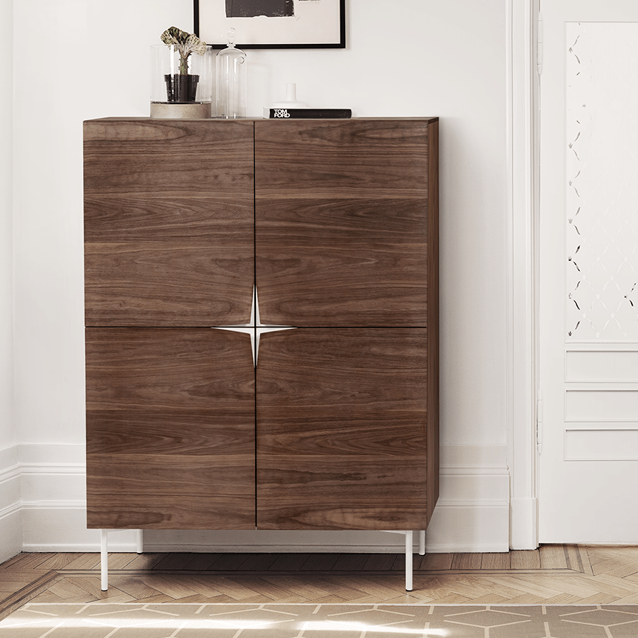 FLOP HIGHBOARD CABINET WALNUT - DYKE & DEAN