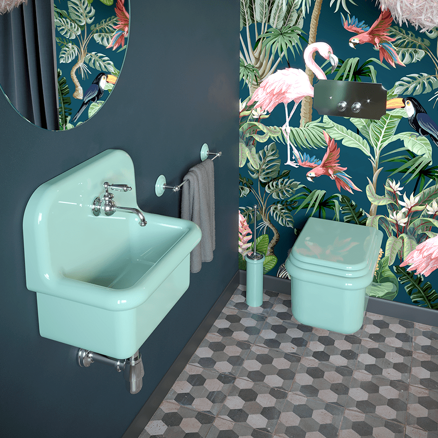 GEORGIAN CORNERS TOILET FLUSH PLATE BRASS - DYKE & DEAN