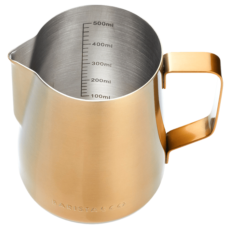 GOLD COFFEE MILK FROTHING JUG & PITCHER 600ML - DYKE & DEAN