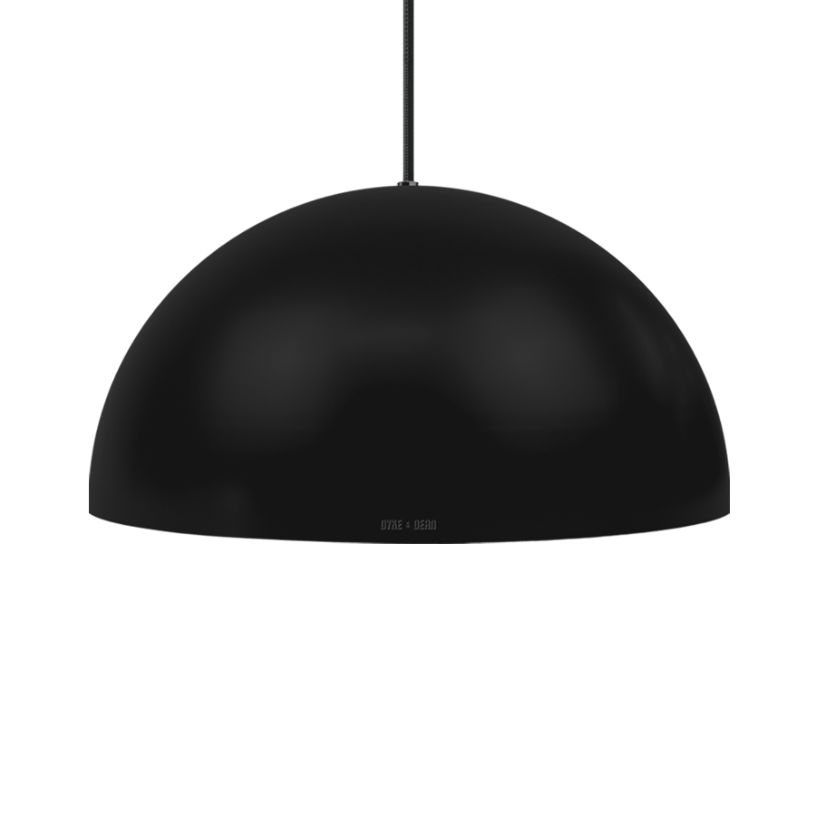 HEMISPHERE DOME PENDANT LIGHT BLACK 300MM - DYKE & DEAN