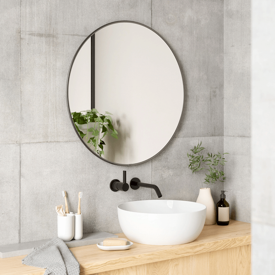 HUBBA BRASS WALL MIRROR 34 - DYKE & DEAN