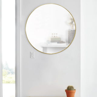 HUBBA BRASS WALL MIRROR 34 - DYKE & DEAN