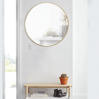 HUBBA BRASS WALL MIRROR 34 - DYKE & DEAN