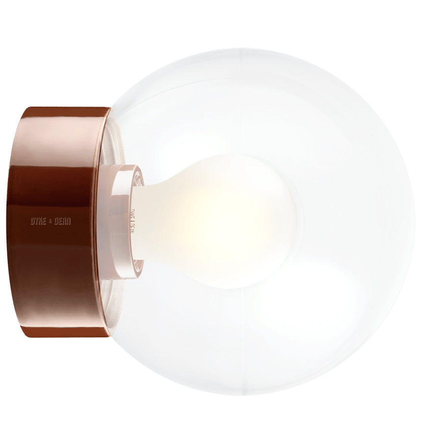 IFO ELECTRIC CERAMIC REAR WIRED WALL LIGHT BROWN - DYKE & DEAN