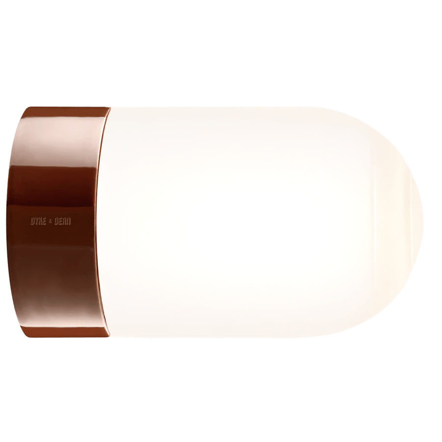 IFO ELECTRIC CERAMIC REAR WIRED WALL LIGHT BROWN - DYKE & DEAN