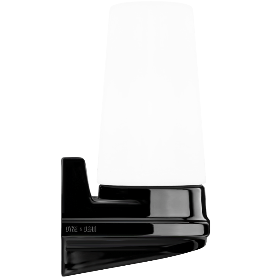 IFO ELECTRIC SINGLE PORCELAIN WALL LIGHT BLACK - DYKE & DEAN