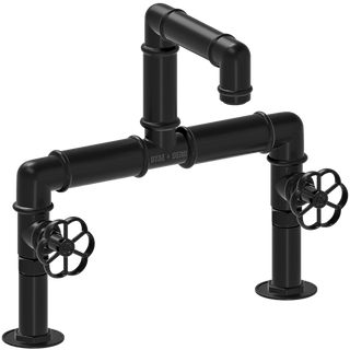 INDUSTRIAL BRIDGE MOUNTED FLOWER TAPS - DYKE & DEAN